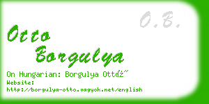 otto borgulya business card